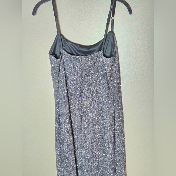 Vintage 90's Jump Glitter Empire Waist Maxi Glam Whimsigoth Slip Dress, 11/12 - Picture 4 of 6